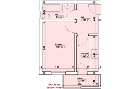 Apartament 1 cameră D + parcare_ 28 mp- Lunca Cetățuii