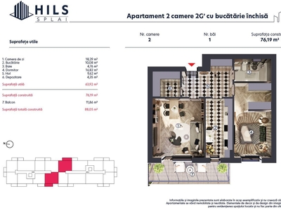 HILS Splai | Apartament 2 camere 2G” | Rate dezvoltator | Proiect nou