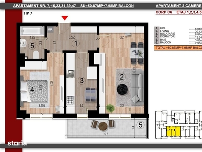 PROMOTIE!! Apartament 2 camere decomandat 59mp, Metrou Berceni 12min