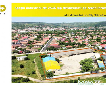 Spațiu industrial 2574 mp pe teren 8000 mp Târnăveni