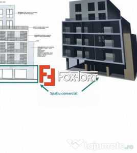 Spatiu comercial la strada principala cu locuri de parcare,