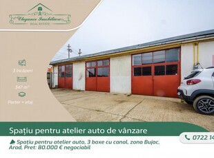 Spatiu pentru atelier auto, 3 boxe cu canal, zona Bujac, Arad