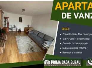 Apartament cu 4 camere ~ Rm. Sarat ~ renovat si mobilat ~ Pret: 70.000 neg.