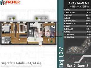 Park Tudor Arghezi - apartament 3 camere