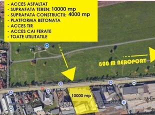 Teren intravilan 10000m2 Cluj-Napoca, langa aeroport, Acces asfalt/CFR