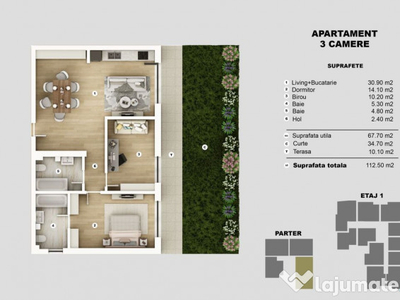 3camdec-67.7mp+10.1mpterasa+34,7mpcurte/10min metrou Ap. ...