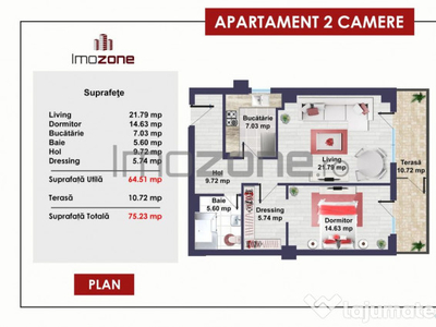 Ansamblul Primavara, 2 camere, 75mp, parcare subterana, f...