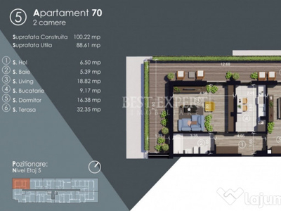 Apartament 2 camere decomandate Suprafata generoasa Titan Pa