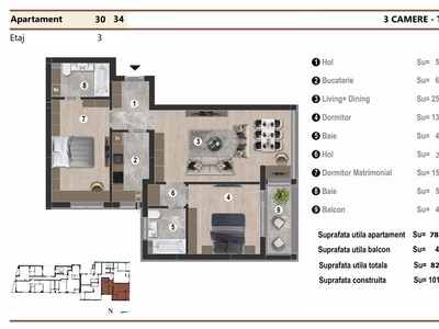 Apartament 3 camere nou finisat Marriott Palatul Parlamentului