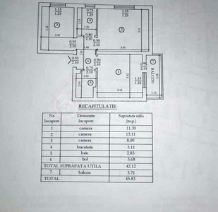 Apartament 3 camere, Tatarasi, 46mp