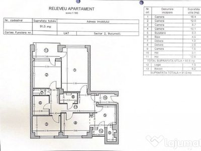 Apartament de 4 camere ( DECOMANDAT-91MP)-C.Mosilor