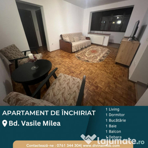 Apartament de închiriat 2 camere pe Bulevardul Vasile Milea