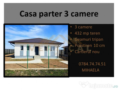 Casa 3 camere cu teren 362 mp - com Berceni