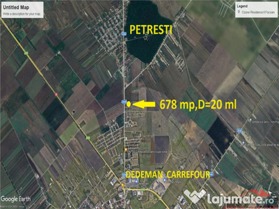 Teren 678 mp , d=20 ml, zona Cuza Voda , Dedeman