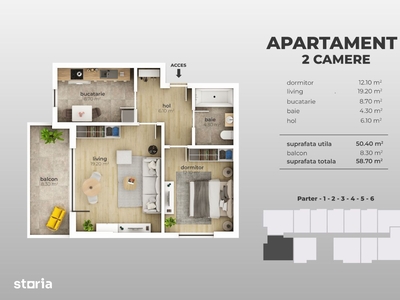 Apartament 2 camere , Aparatorii Patriei - metrou