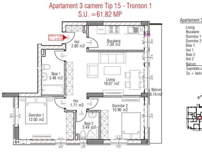 Prinde apartament 3 camere cu 5% TVA - finalizare decembrie 2023