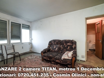 Apartament 2 camere Titan, metrou 1 Decembrie 2 camere semidecoandate