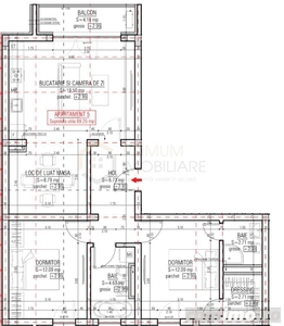 BUZIASULUI - 3 Camere - 2 Bai - Dressing - Etaj intermediar