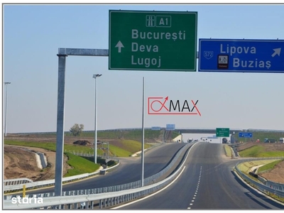 Teren cu acces direct din autostrada A1 Timisoara -Arad