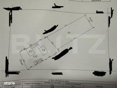 Teren intravilan, pretabil investitie, 3300 mp, zona Moara Carp