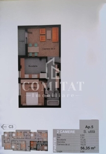 Apartament 2 camere | 56mp | Zona Sesul de sus