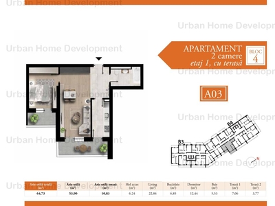 Apartament 2 camere - direct dezvoltator, Metrou Pacii