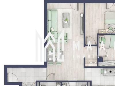 Apartament 3 camere | Etaj 1 | Balcoane 15.1 mp | Turnisor
