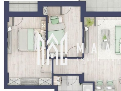 Apartament 3 camere | Etaj 2 | Balcoane 10.6 mp | Turnisor