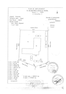 Vand teren curti constructii-com.Tifesti;jud Vrancea