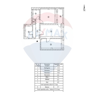 Apartament 3 camere vanzare in bloc de apartamente Galati, Micro 39