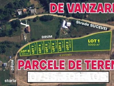 Teren de vanzare (parcele 700m2)!!