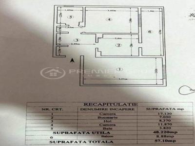 Apartament 2 camere, Nicolina-Cug, 57mp