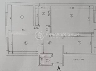 Apartament 3 camere, Dacia, 71mp