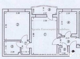 Apartament de vanzare in Constanta, Tomis III - 3 camere, 55 mp