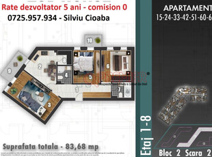 Parc Tudor Arghezi Berceni - 3 camere cu banca sau rate