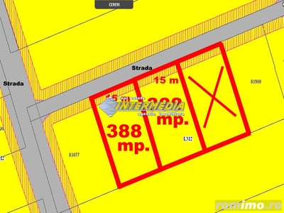 2 Parcele Teren 388 mp. vanzare Alba Iulia ORIZONT cu utilitati in fata