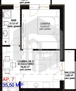 Apartament 2 camere - Rahovei- Etaj 3 | 2 Balcoane - Dedeman