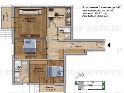 Apartament nou 3 camere, zona Pantelimon Fundeni