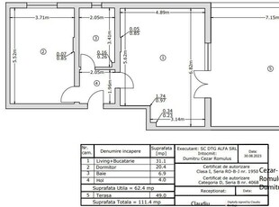 Uranus | Apartament 2 camere 74 mp | Terasa 107 mp | Mutare rapida