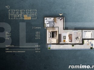 Apartament 2 camere intr-un Ansamblu rezidential Premium, zona Fabricii