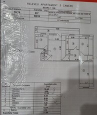 Apartament de vânzare, 3 camere, zona centrală, nerenovat.