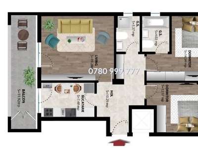 Apartament 3 camere, Bragadiru - Safirului, Margelelor