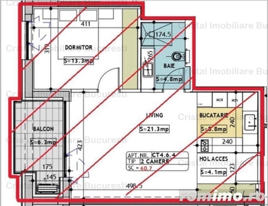 Apartament de 2 camere in One Cotroceni Parc