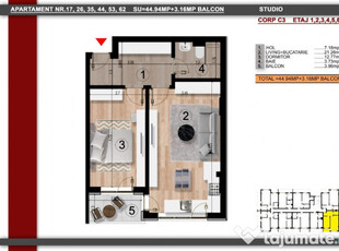 Apartament tip studio, imobil nou, metrou Berceni