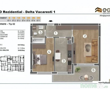 2 Camere - Tip 02 - EGO Vacaresti