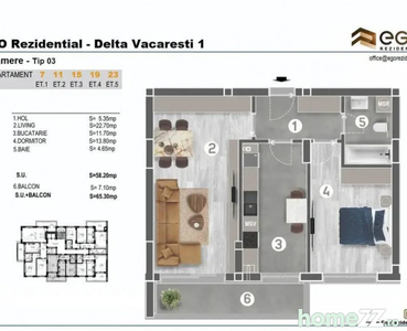 2 Camere - Tip 03 - EGO Vacaresti