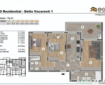 3 Camere - Tip 01 - EGO Vacaresti