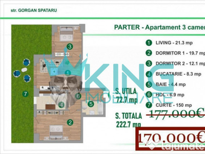 3camere | Colentina | Parter | curte 150mp | bloc nou | parc