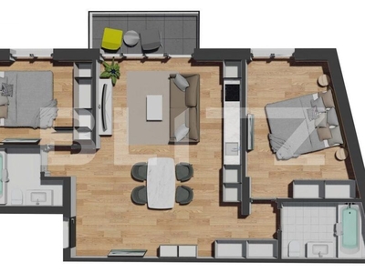 Apartament 3 camere, 69 mp, etaj intermediar, zona Vivo Mall