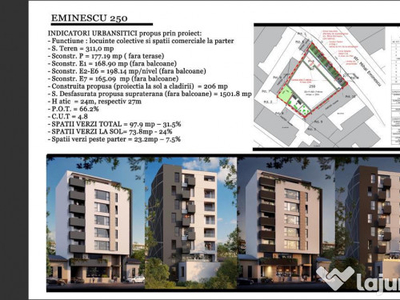 Apartament 3 camere cu terasa Ultracentral Spațios Eminescu